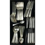 (lot of 53) International sterling silver flatware service for eight in the "Minuet" pattern,