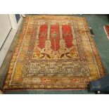 Turkish Kula Prayer carpet, 3'11" x 5'4"