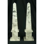 Egyptian Revival style rock crystal obelisks