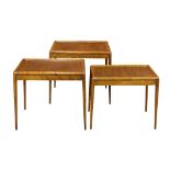 (lot of 3) TH Robsjohn Gibbings for Widdicomb teak nesting tables