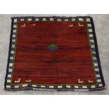 Modernist Tibetan carpet, 3'3" x 3'5"