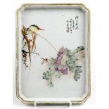 Chinese Rectangular Porcelain Tea Tray