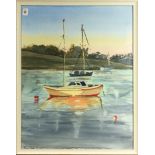 Sailboats in a Cove, 1966, watercolor, signed indistinctly and dated lower left, overall (with