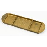 Tiffany Studios Adam pattern dore bronze pen tray