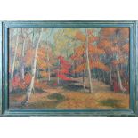 Edward Waldecker (American, 20th century), Autumn Colors, oil on canvas, signed lower left,