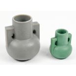 (lot of 2) Two Teco Miniature Art Pottery Urns