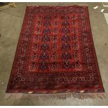 Afghan Turkoman carpet, 4'1" x 6'6"