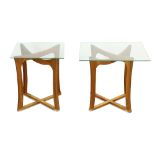 Pair of Adrian Pearsall teak end tables