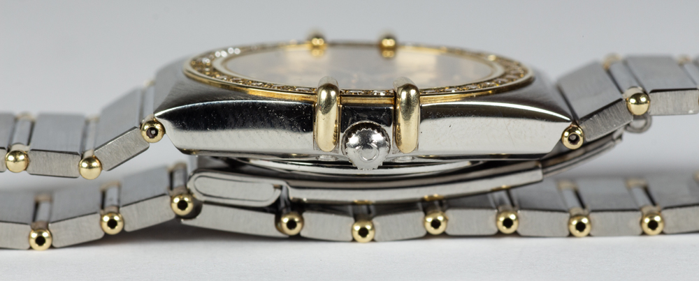 Lady's Omega Constellation diamond, stainless steel and 18k yellow gold wristwatch - Image 4 of 4