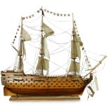 (lot of 2) HMS Victory ship's model, known for her role in the battle of Trafalagar, the model