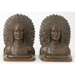 Pair of Jennings Bro. copper clad bookends