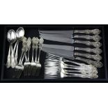 (lot of 25) International Springtime sterling silver flatware, initialed G