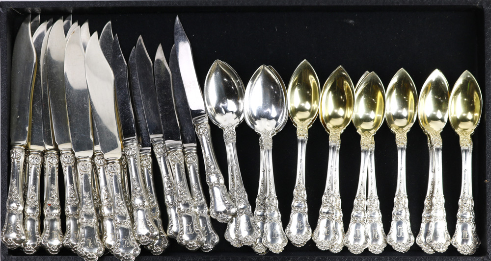 (lot of 35) Gorham Old Baronial sterling silver partial flatware set