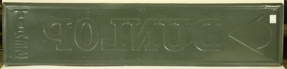 Dunlop tires embossed tin horizontal sign - Image 2 of 2