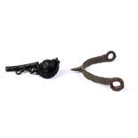 (lot of 2) Continental boatswain whistle