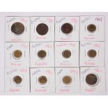 (lot of approx. 48) Post-Russian Revolutionary coins