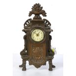 Western Clock Co. gilt metal mantle clock in the Neoclassical taste