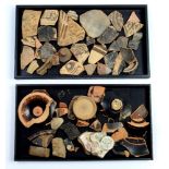 (lot of approx 40) Ancient Greek potsherds, with geometric