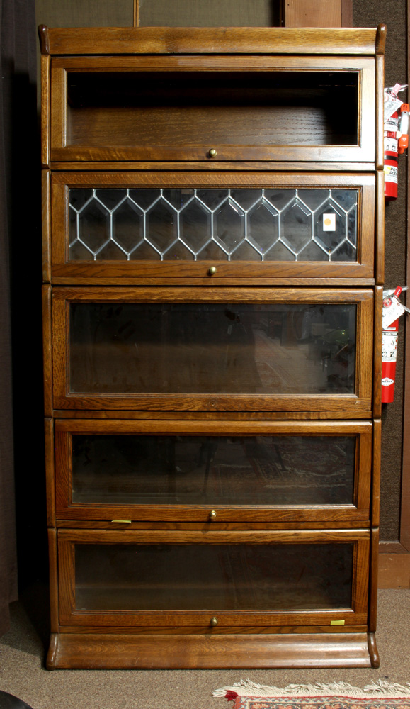 Oak barrister style bookcase