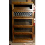 Oak barrister style bookcase