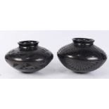(lot of 2) Casa Grandes Pottery blackware