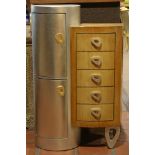 Contemporary silvered chest of drawers