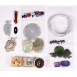 Collection of jade jewelry and unmounted multi-stone items