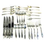 (lot of 28) Stieff Clinton sterling silver flatware, initials