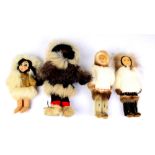 (lot of 4) Eskimo / Inuit doll group