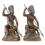 Pair of Jennings Bro. copper clad bookends