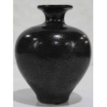 Chinese Black Glazed " Oil Spot" Meiping Vase