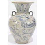 Vietnamese Blue and White "Dragon" Beaker Vase