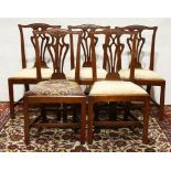 (lot of 5) Chippendale mahogany side chairs