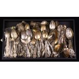 (lot of approx. 145) Large grouping of California sterling souvenir spoons