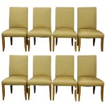 (lot of 8) Custom contemporary high back dining chairs