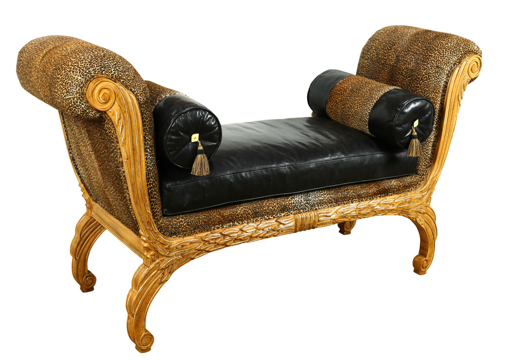 Hollywood Regency style chaise lounge - Image 2 of 2