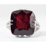 Spinel, 14k white gold ring