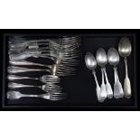 (lot of 30) American Thread Pattern sterling silver flatware in various patterns