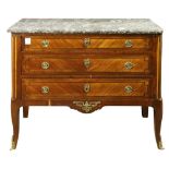 French marble top chest of drawers