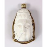 Jasper metal pendant