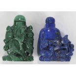 (Lot of 2) Two Chinese Carved Hardstone Snuff Bottles