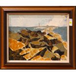 Painting, Coastal Rocks