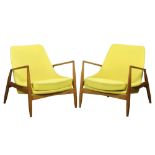 (lot of 2) Ib Kofod-Larsen Danish/Swedish Modern Seal lounge chairs