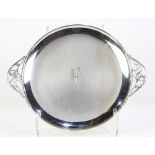 Modernist sterling silver platter