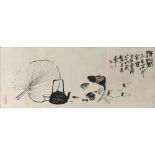 Chinese Painting, Qi Baishi (1963-1957), Tea Kettle, lutos Roots and Seeds