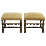 (lot of 2) Jacobean footstools