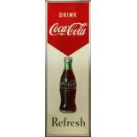Vintage Drink Coca-Cola Refresh tin sign