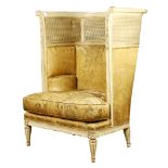 Hollywood Regency style wing back chair