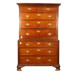 George III mahogany chest on chest circa 1790