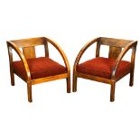 Pair of Art Deco armchairs in the style of Paul Frankl
